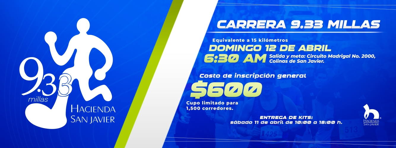   9na. Carrera 9.33 Millas con causa Hacienda San Javier 2026